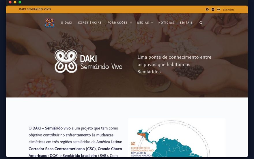 Site da DAKI - Semiárido Vivo